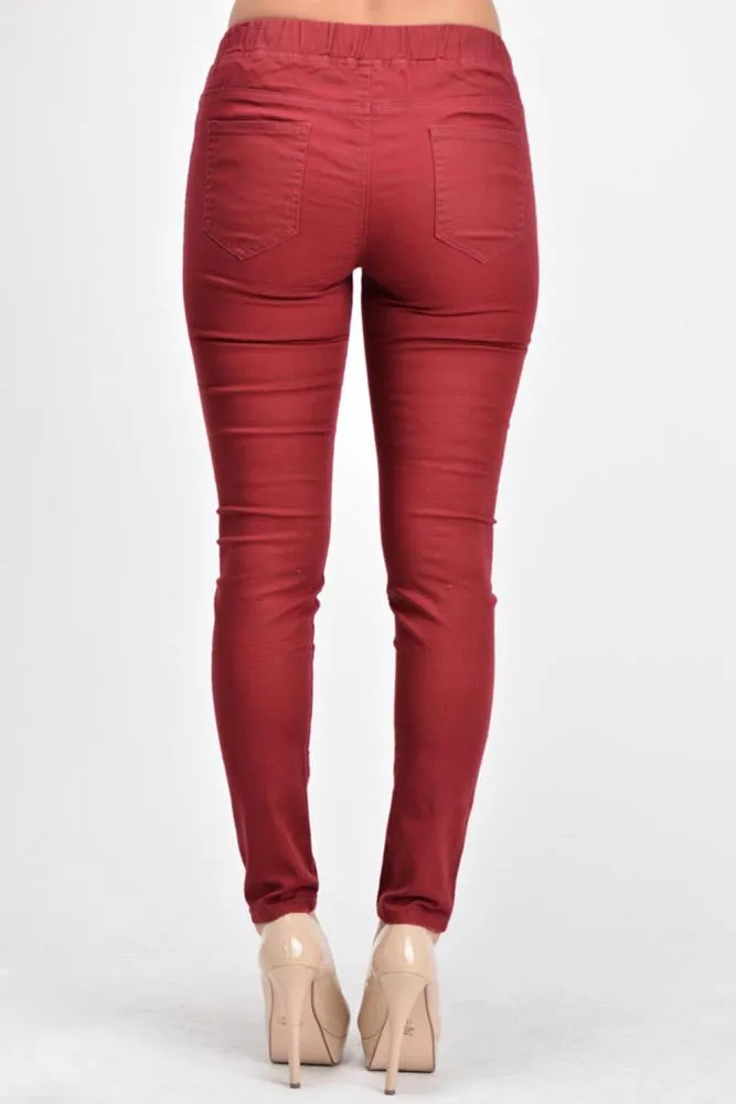 Women's Skinny Twill Jogger Pants