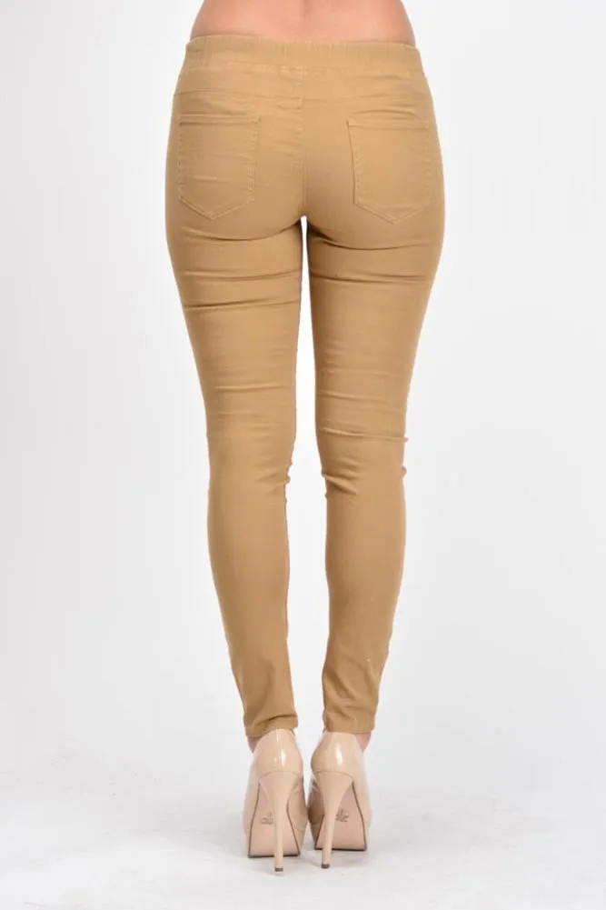 Women's Skinny Twill Jogger Pants